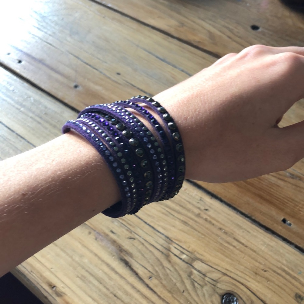 Purple Swarovski crystal braclet